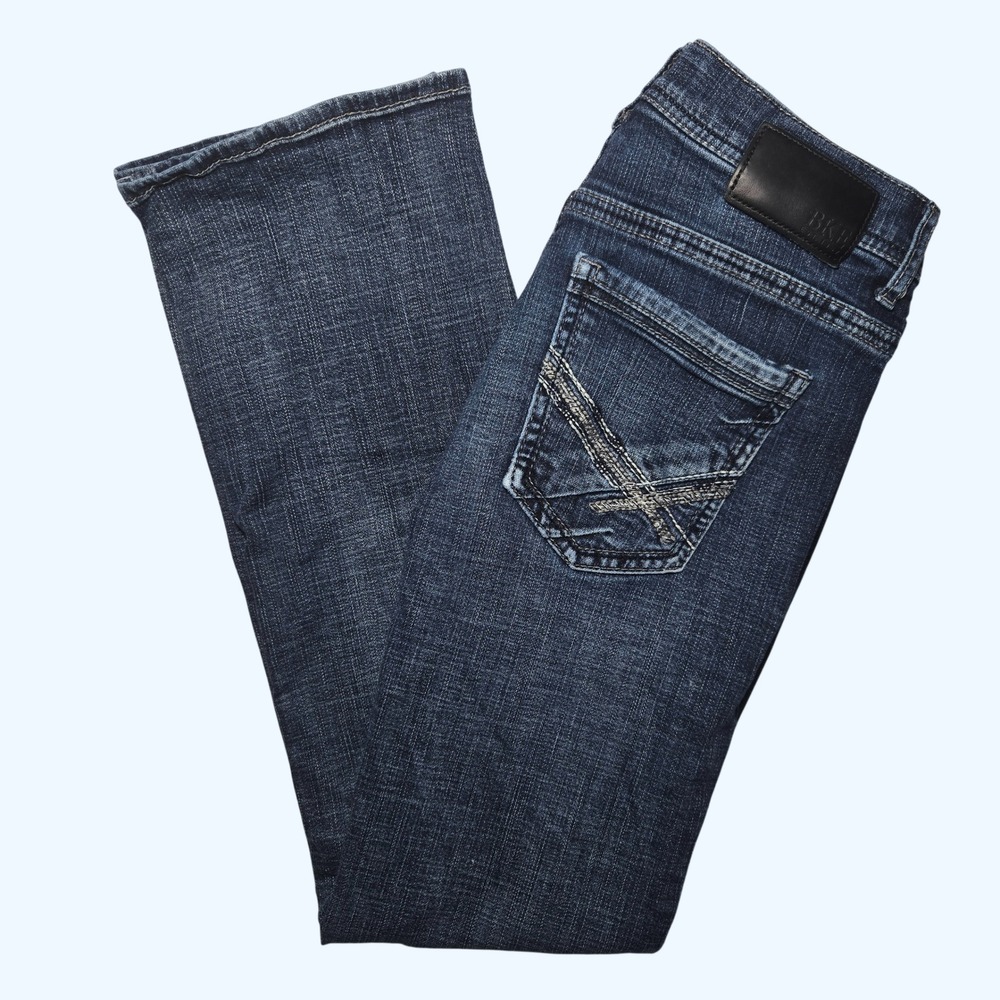 BKE Aiden Bootcut Jeans Dark Wash Stretch Denim Mens 30x32 ABS21409 Stretch